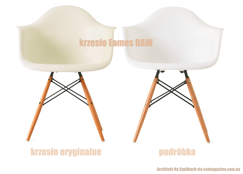 meble inspirowane Eames DAW chair, oryginał, podróbka