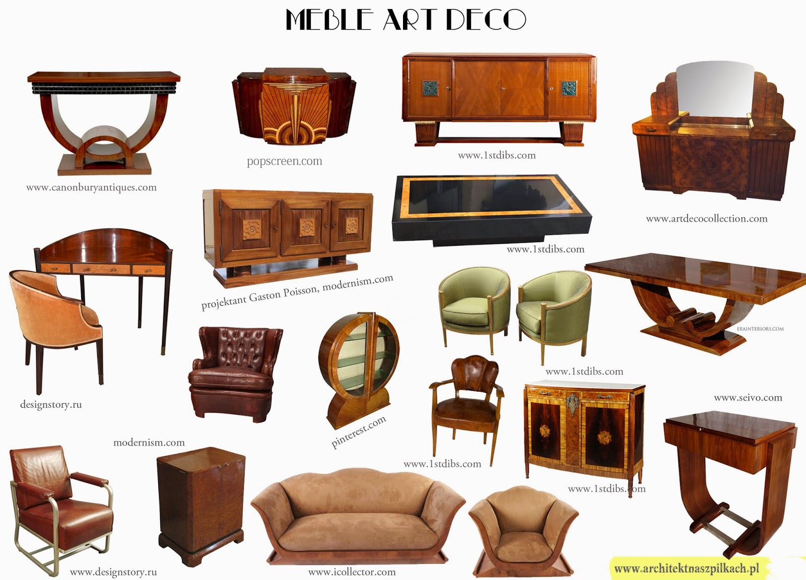 meble Art Deco, cechy charakterystyczne, antyki